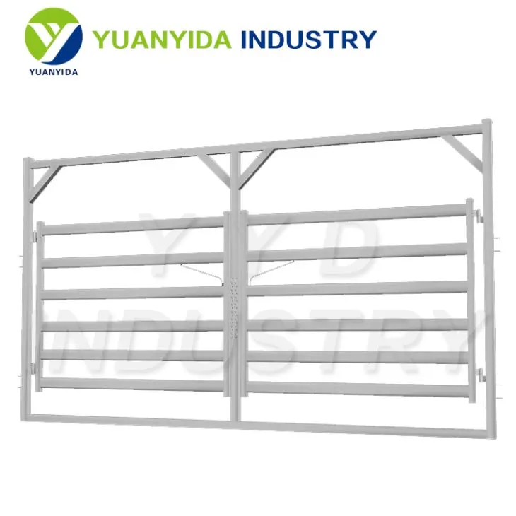 Cattle Rail Double Gate In Frame